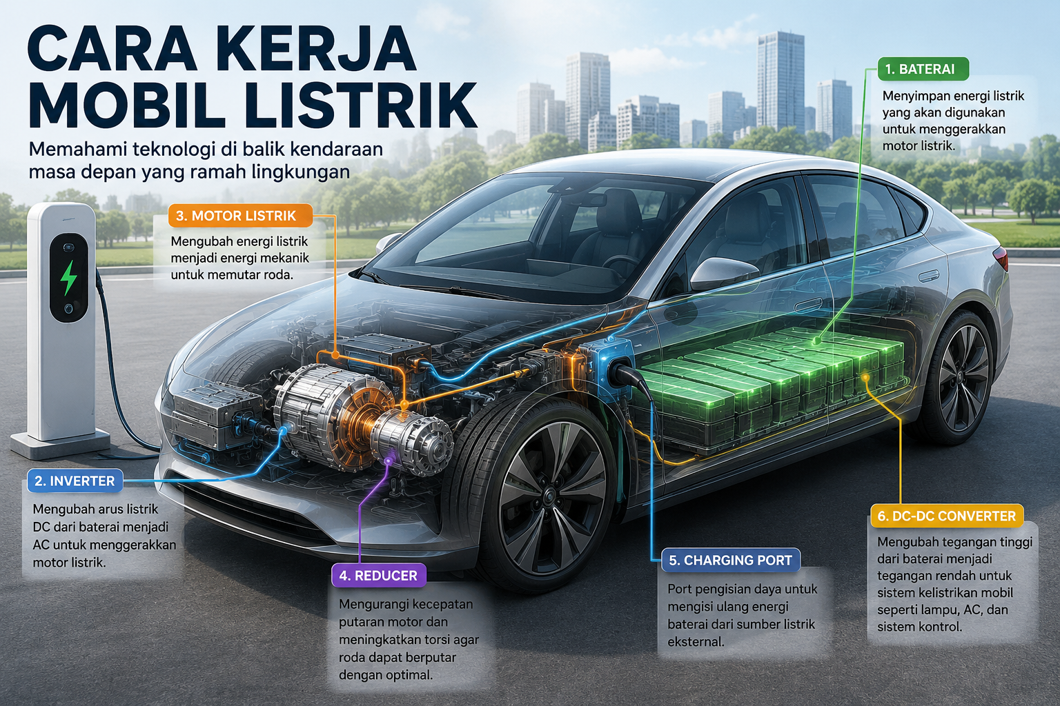 Cara Kerja Mobil Listrik